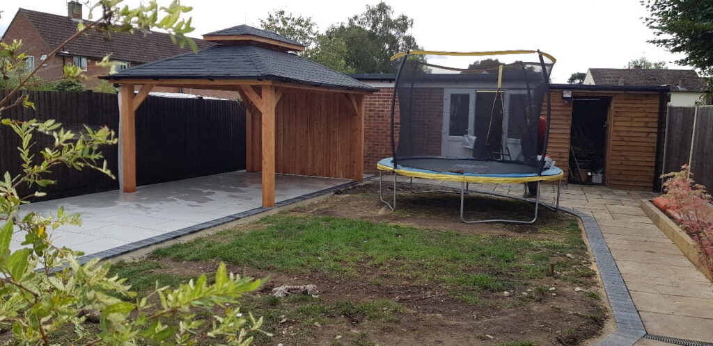 Entertainment Area With A Porcelain Patio